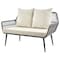 Manhattan Comfort Portofino Rope Wicker 4-Piece Patio Conversation Set with Cushions in Cream OD-CV019-CR - alternate 7